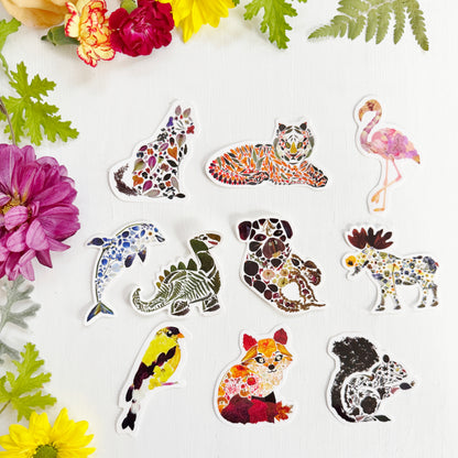 Floral Dolphin Sticker