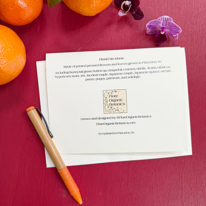 2026 Year of the Fire Horse Floral Card