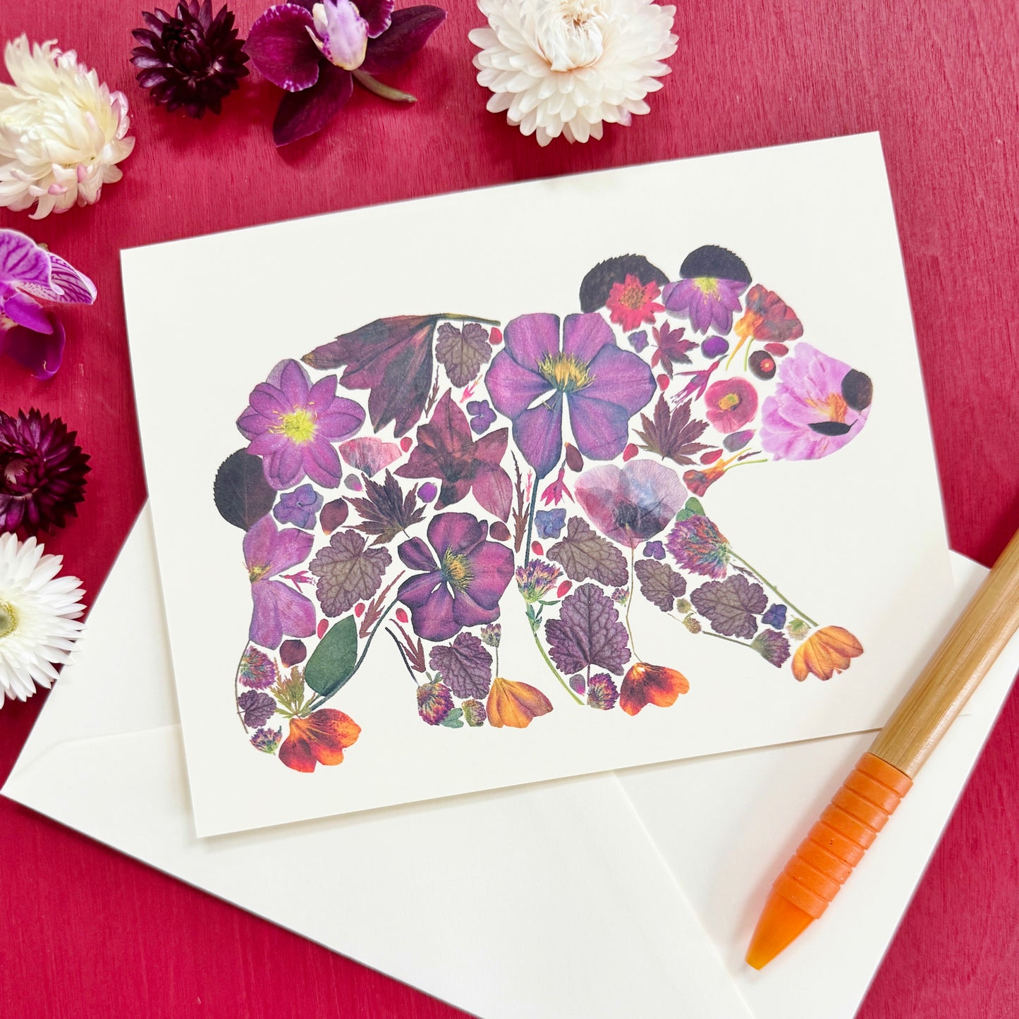 Botanical Bear Card