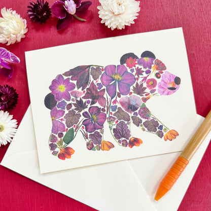 Botanical Bear Card
