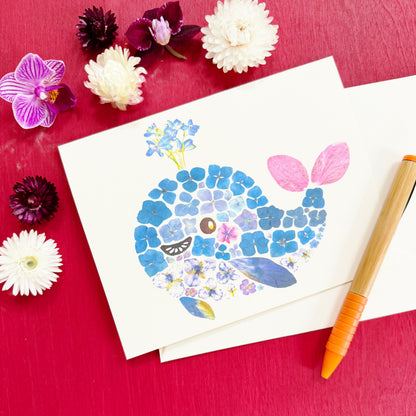 Floral Whale Card