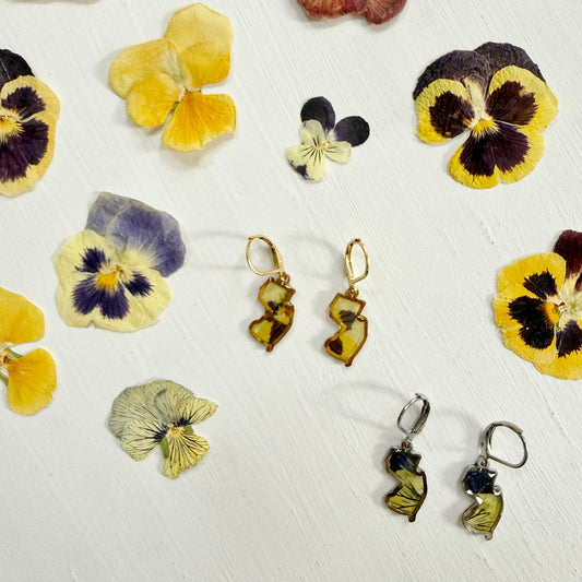New Jersey Pansy Earrings