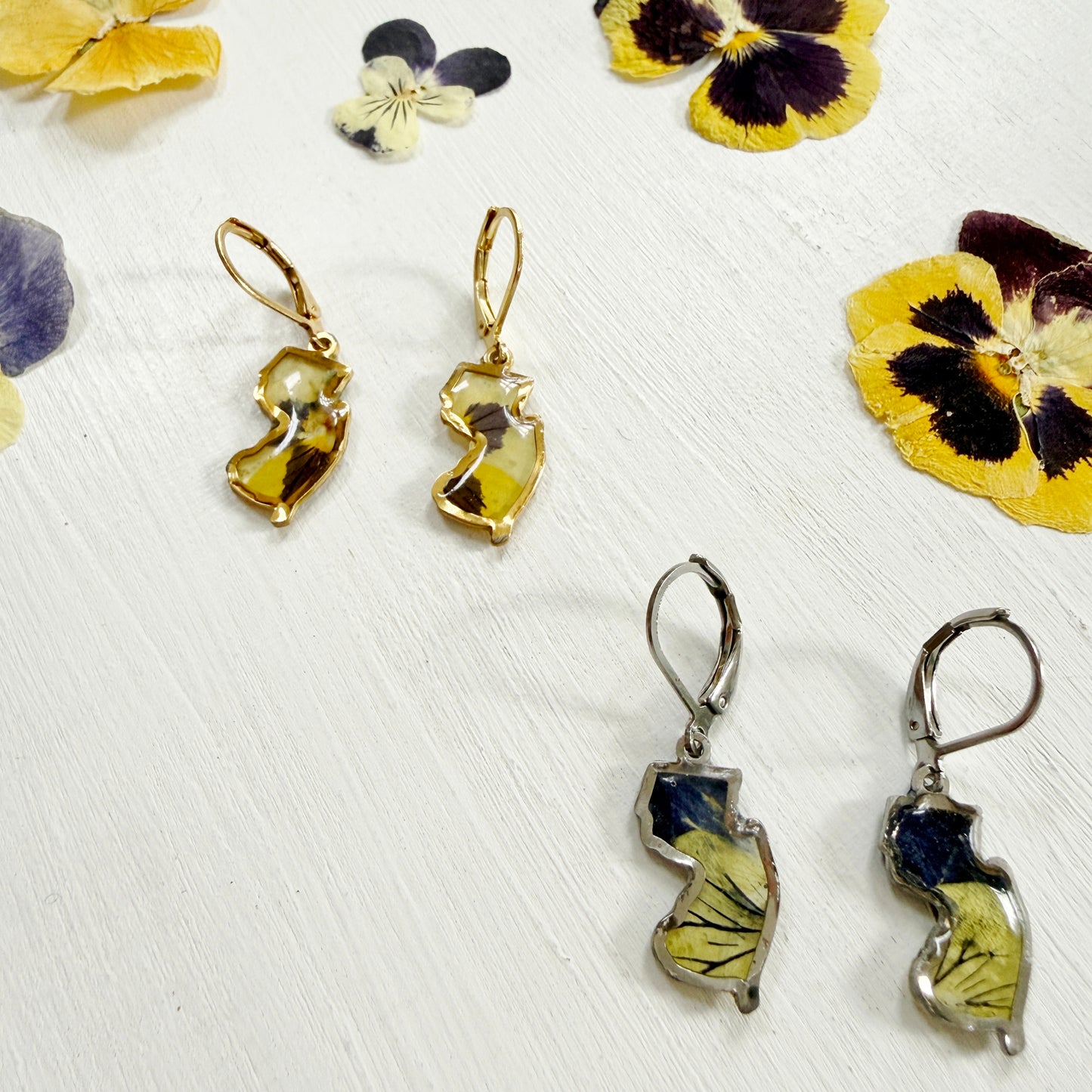 New Jersey Pansy Earrings
