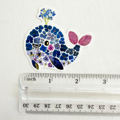 Floral Whale Sticker