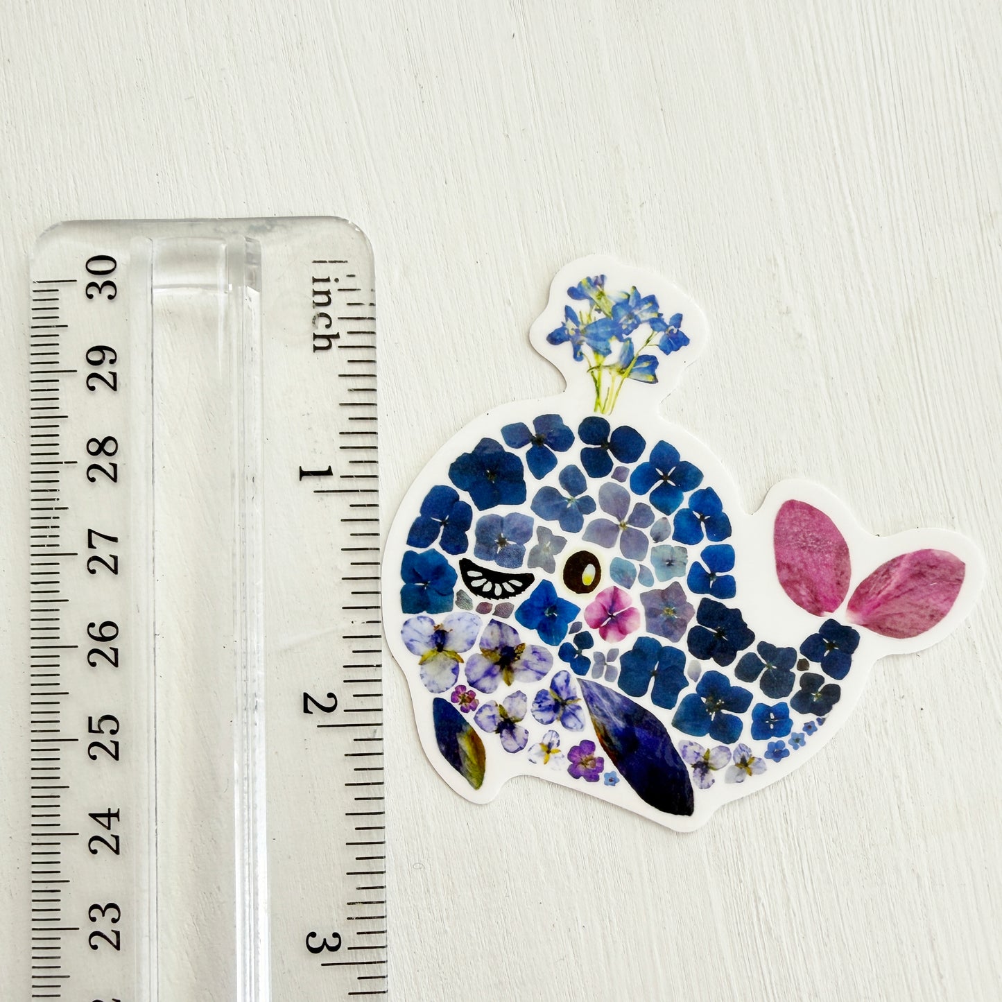 Floral Whale Sticker