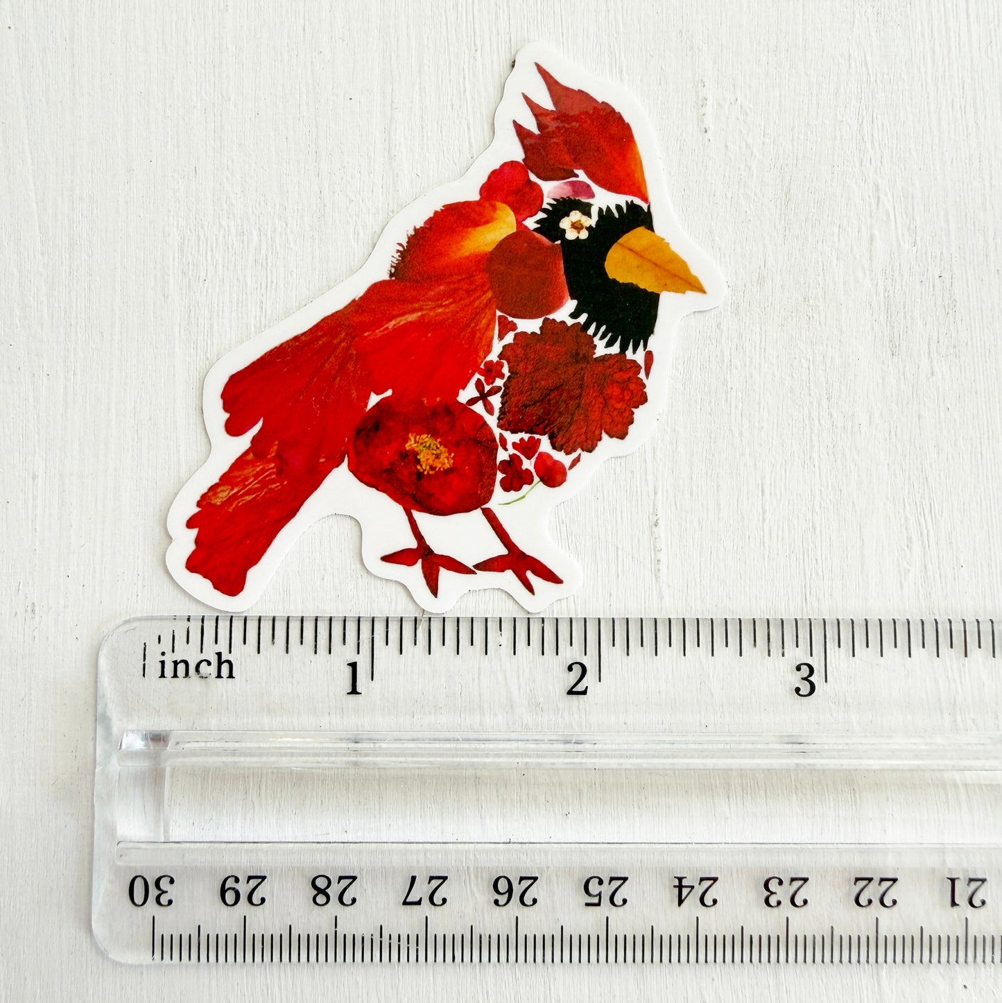 Floral Cardinal Sticker