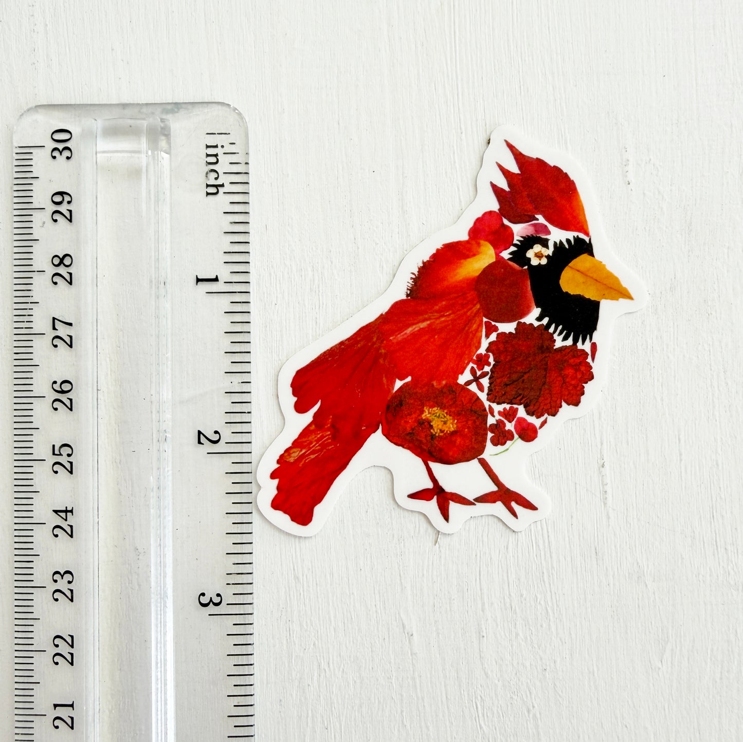 Floral Cardinal Sticker