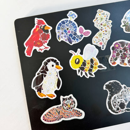 Floral Cardinal Sticker