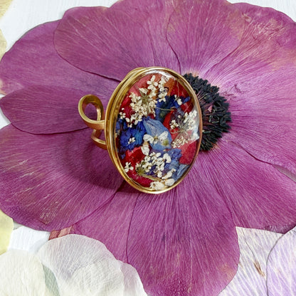 USA 250 Patriotic Floral Ring