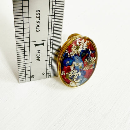 USA 250 Patriotic Floral Ring