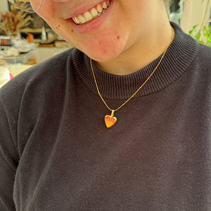 Birth Flower Heart Locket