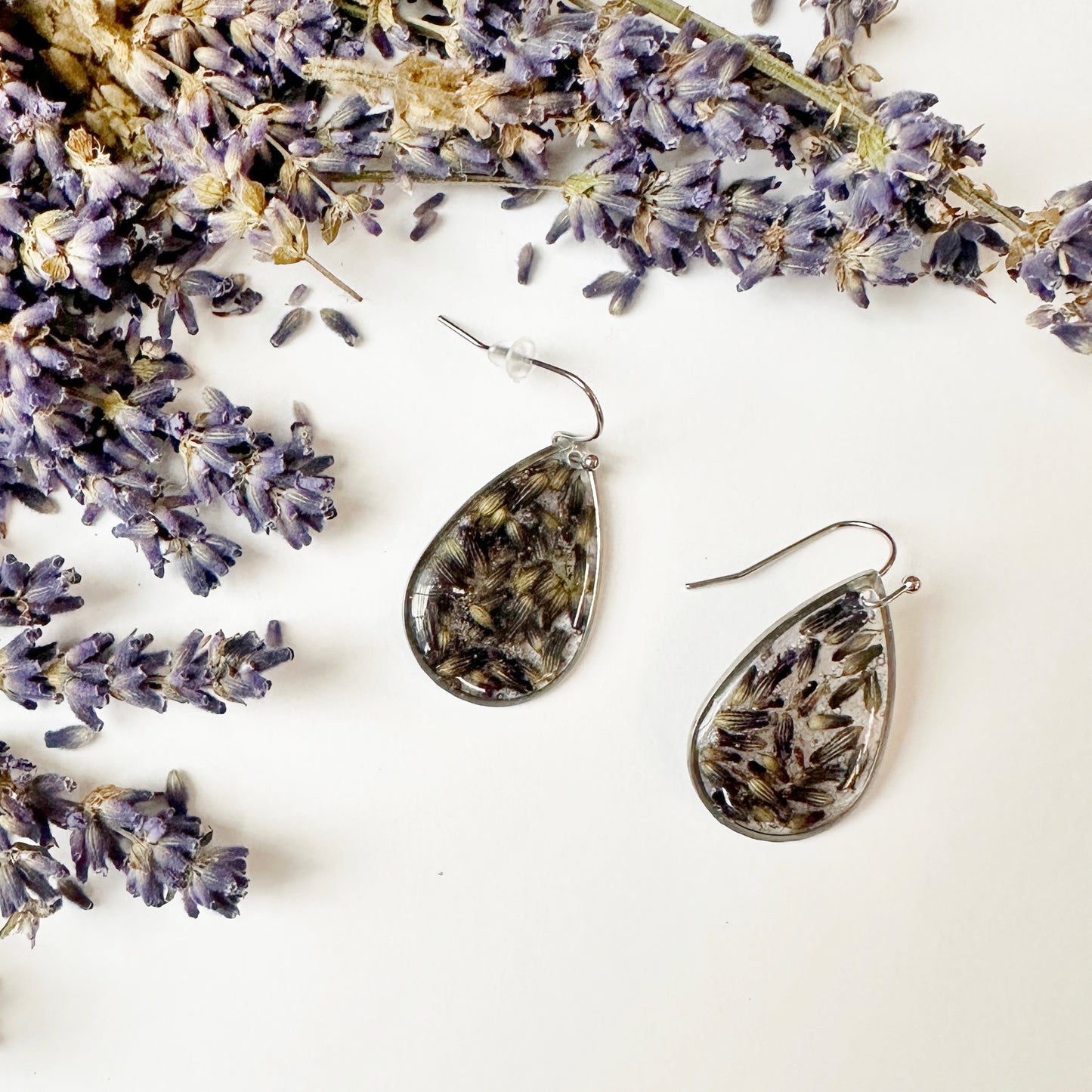 Lavender Flowers Earrings