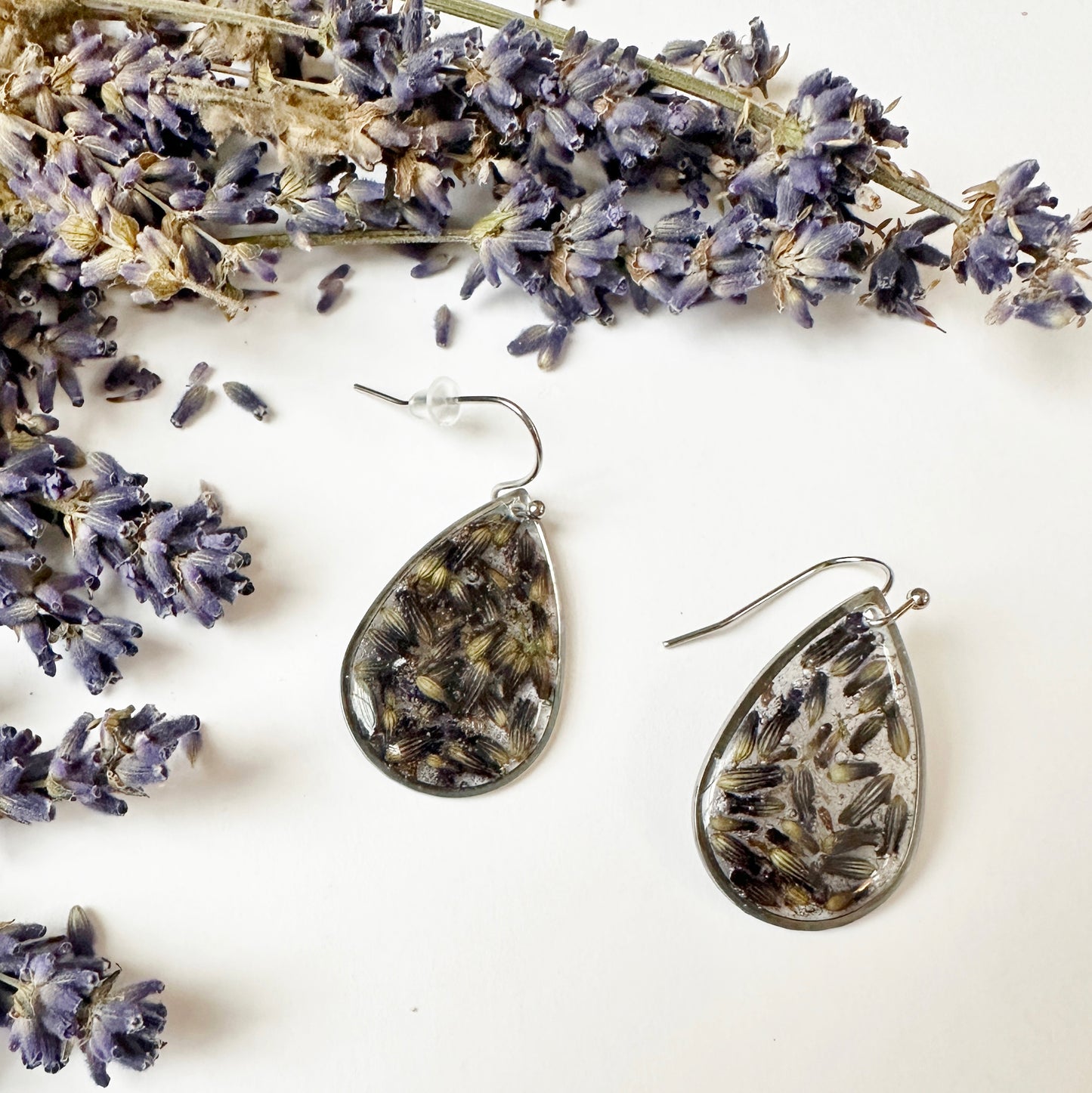 Lavender Flowers Earrings