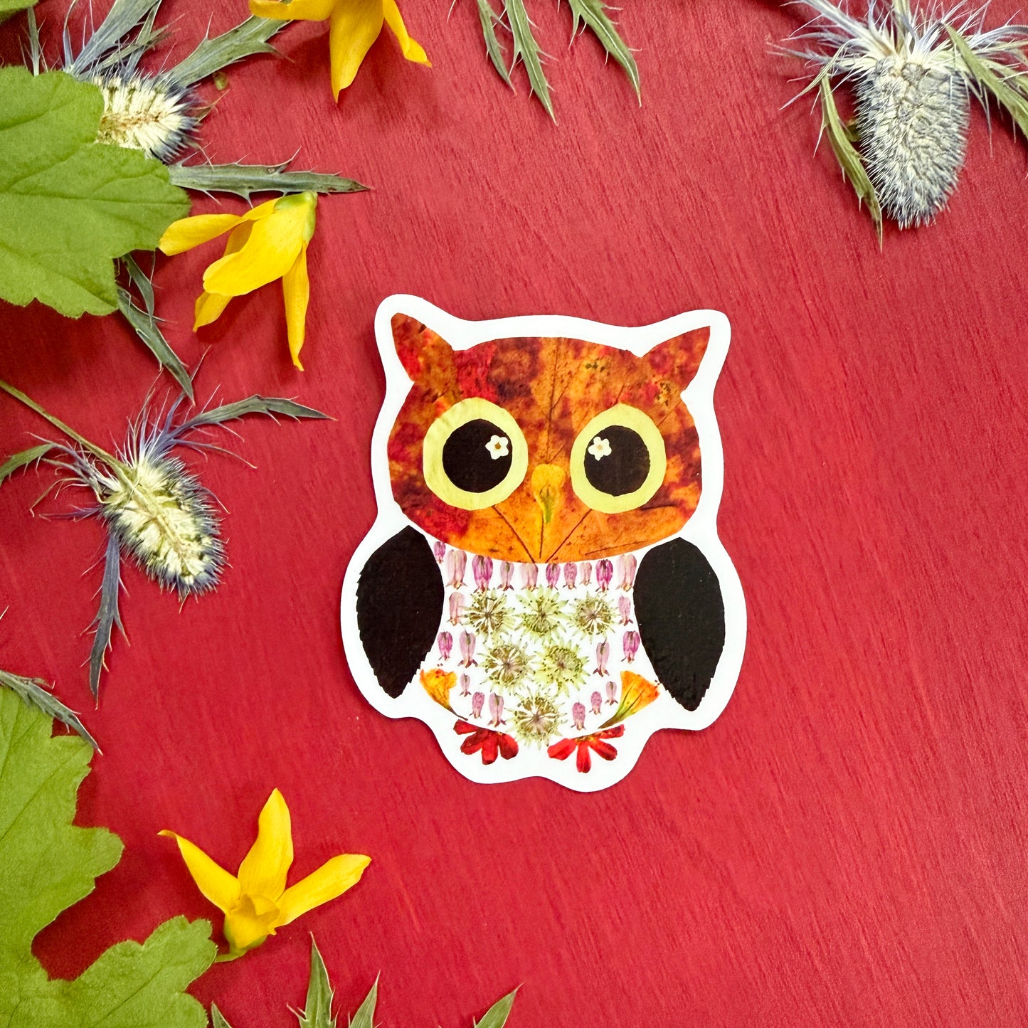 Floral Owl Sticker