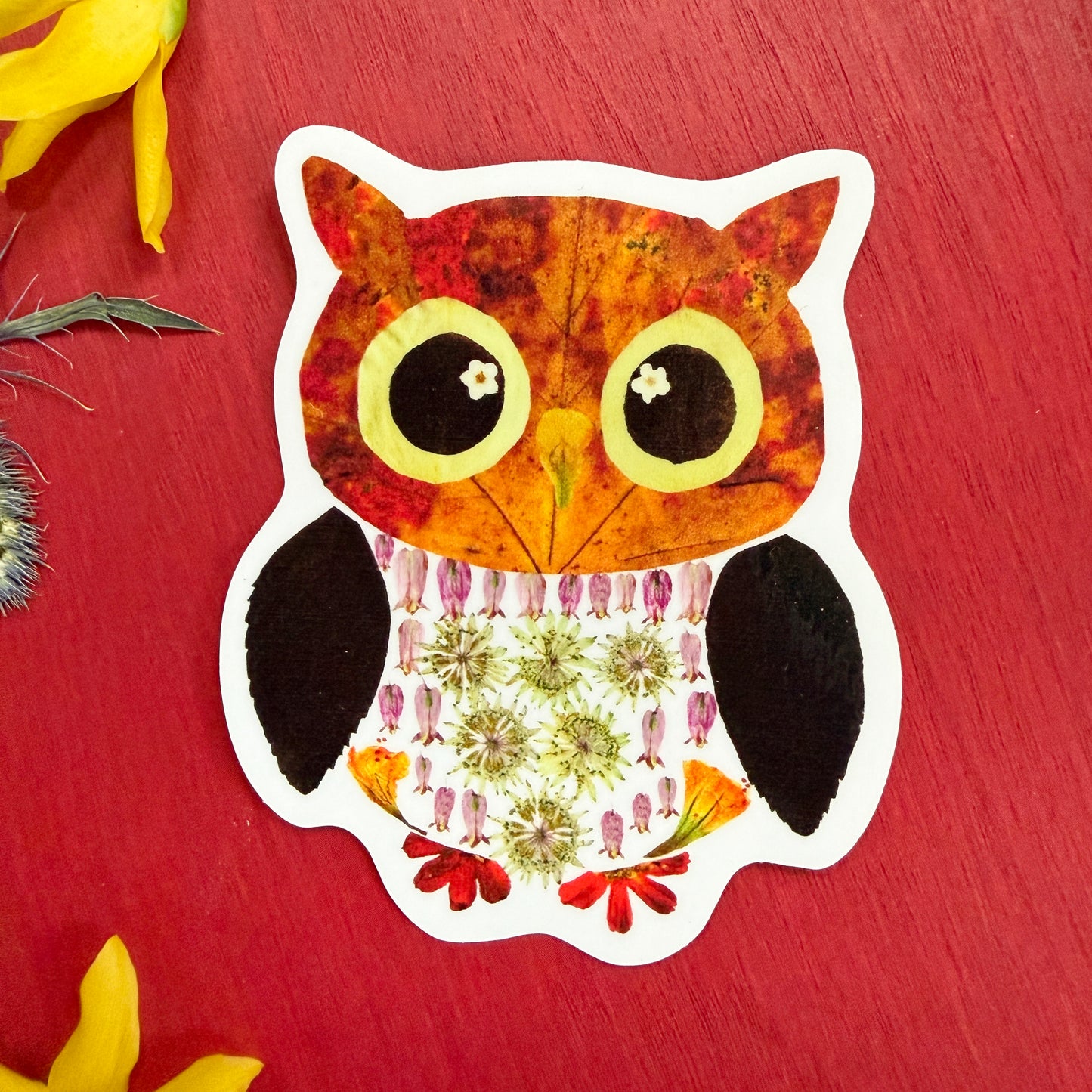 Floral Owl Sticker