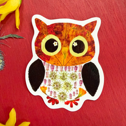 Floral Owl Sticker