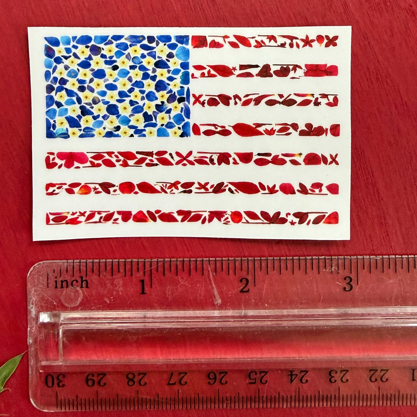 Flower Spangled Banner American Flag Sticker