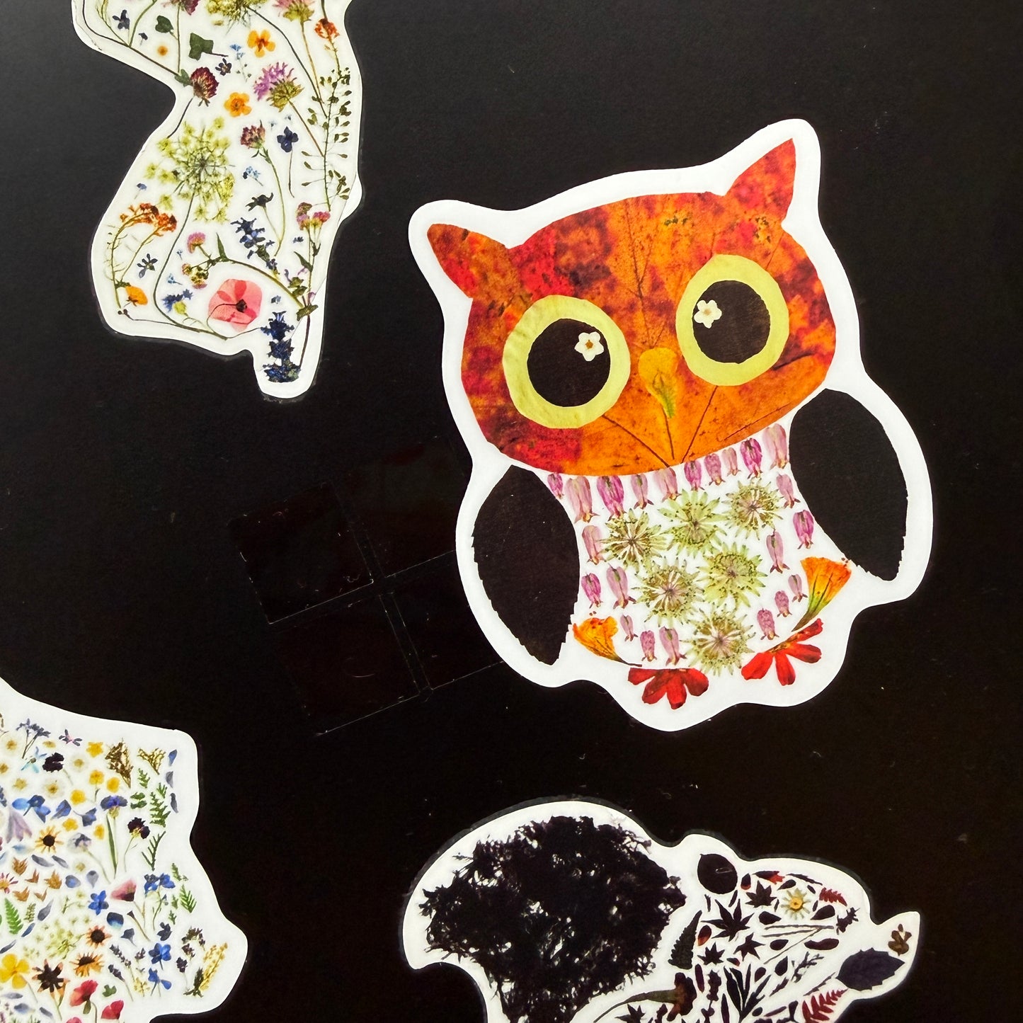 Floral Owl Sticker