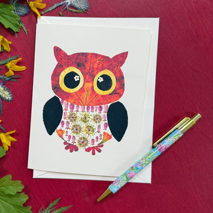 Floral Owl Card