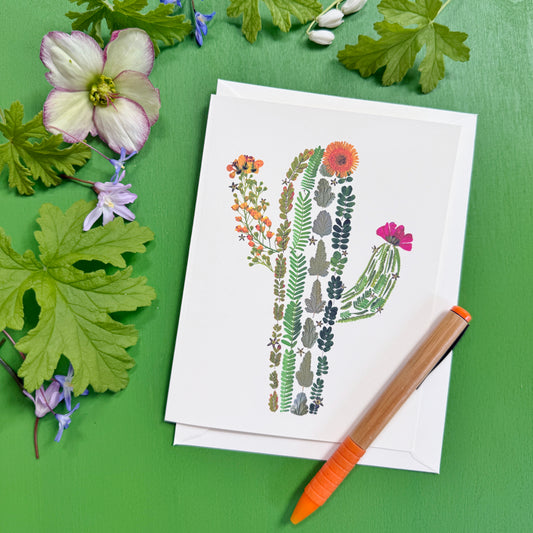 Floral Cactus Card