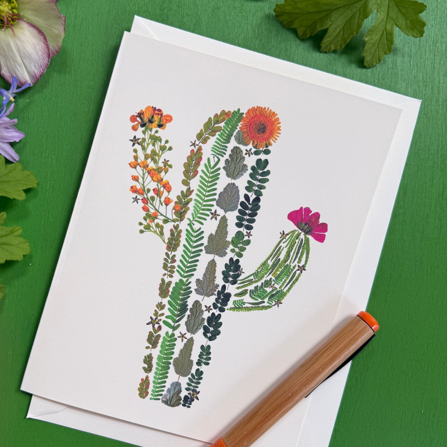 Floral Cactus Card