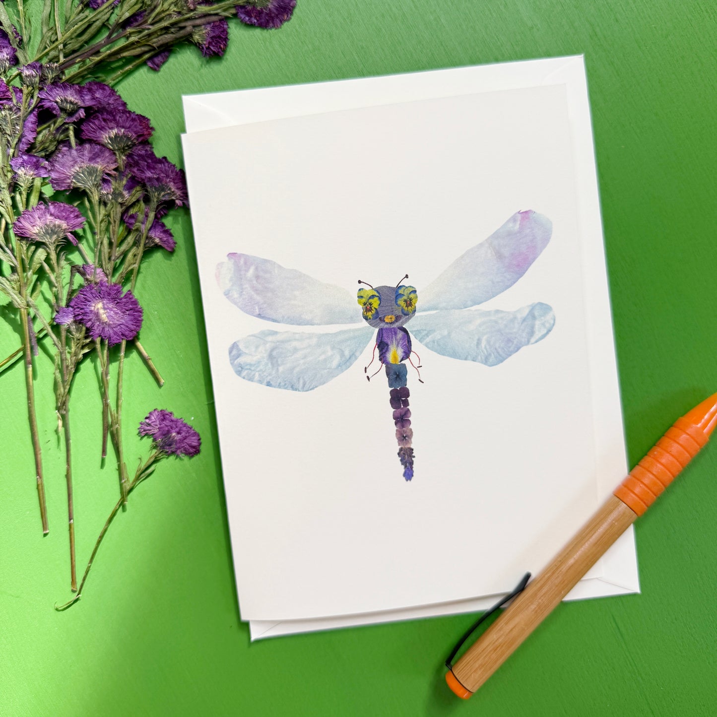 Floral Dragonfly Card