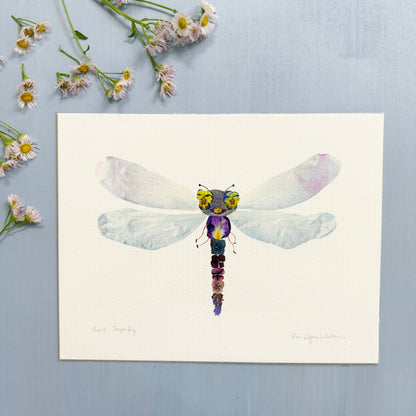 Floral Dragonfly Print