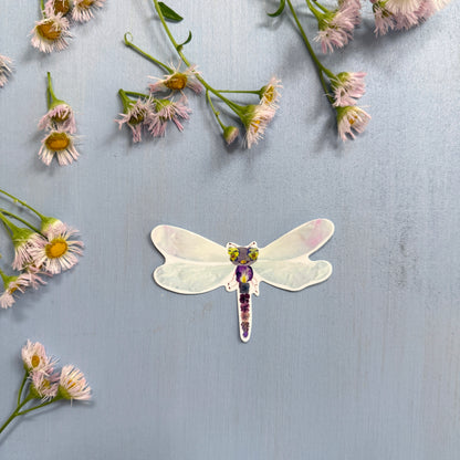 Floral Dragonfly Sticker