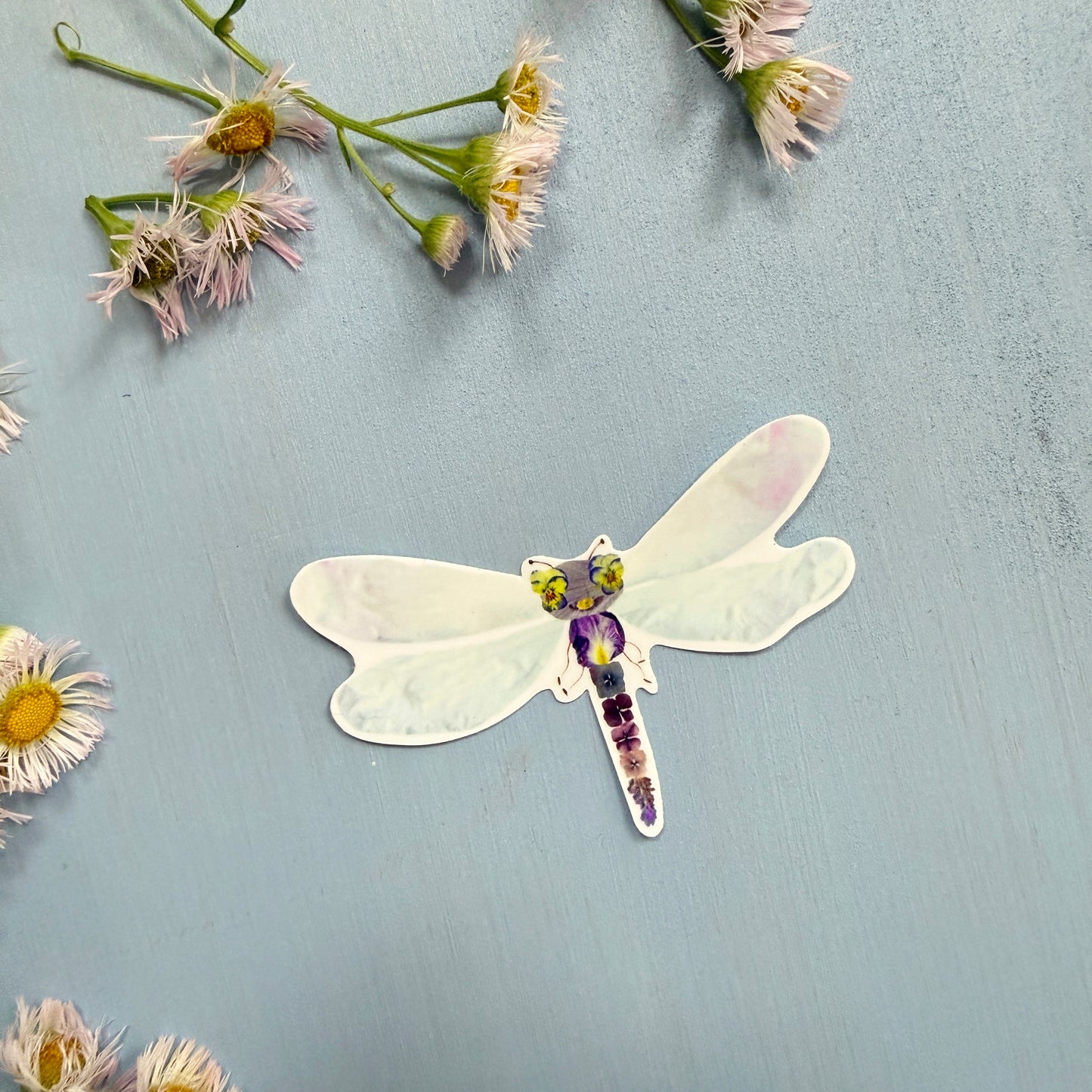 Floral Dragonfly Sticker