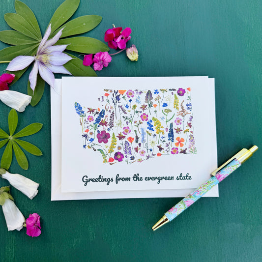 Wildflowers Washington State Card