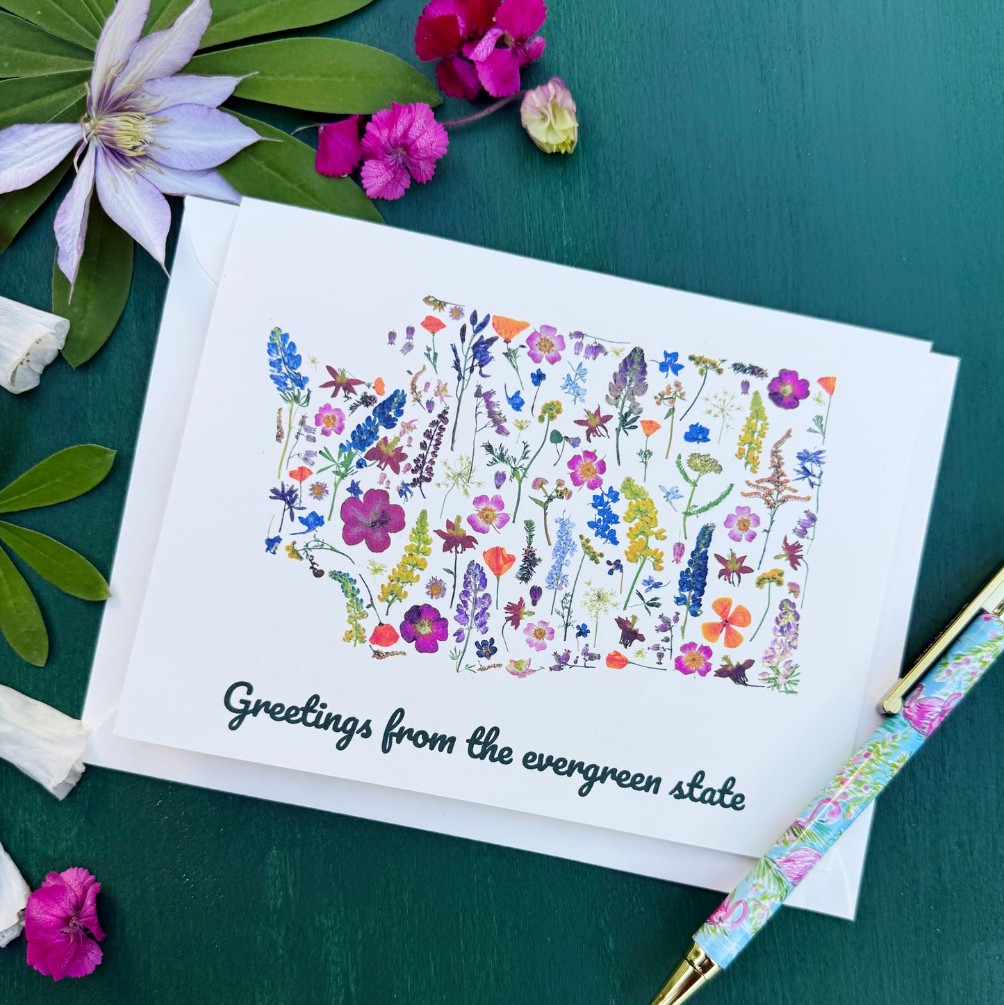 Wildflowers Washington State Card