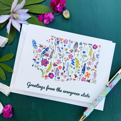 Wildflowers Washington State Card
