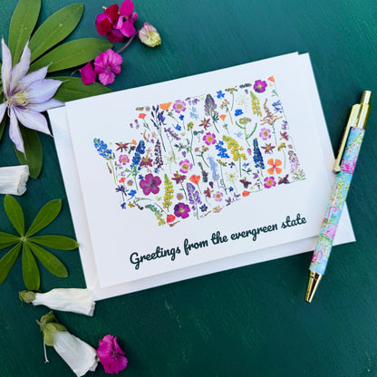 Wildflowers Washington State Card