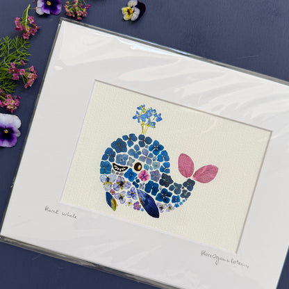 Floral Whale Art Print