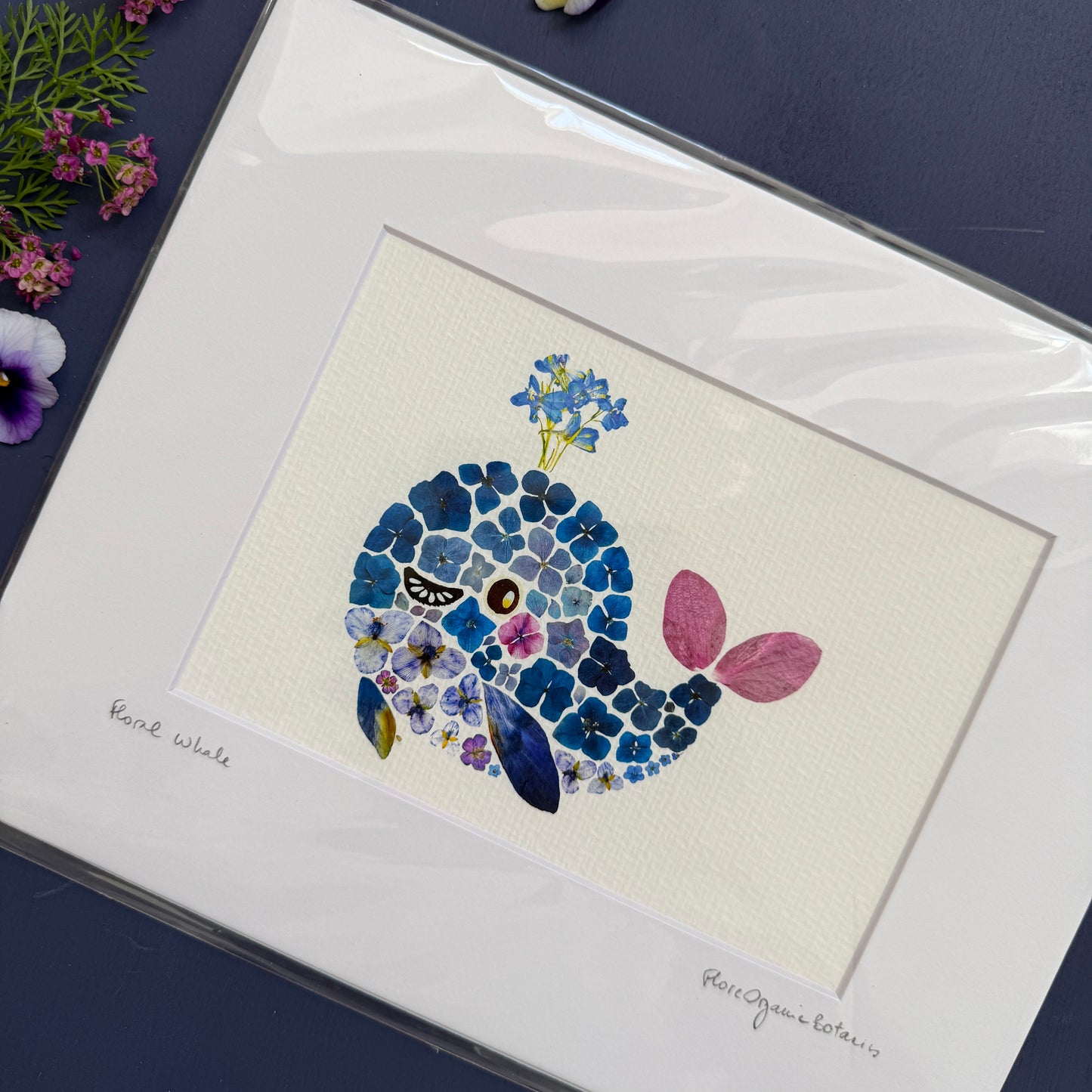 Floral Whale Art Print