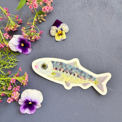 Floral Sardine Sticker