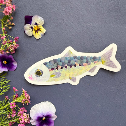 Floral Sardine Sticker