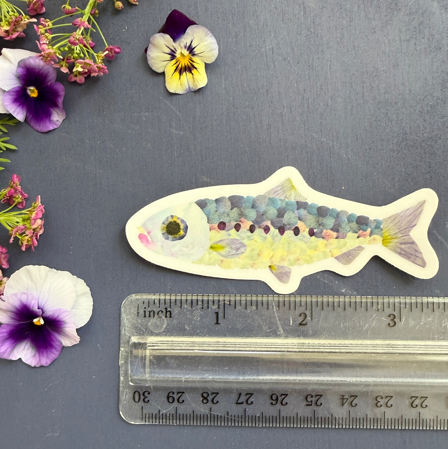Floral Sardine Sticker