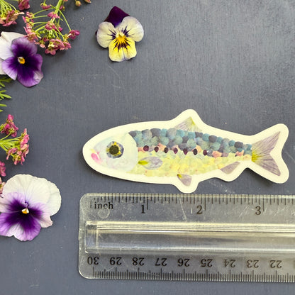 Floral Sardine Sticker