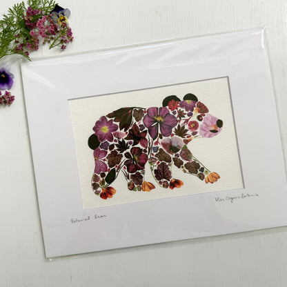Botanical Bear Matted Print
