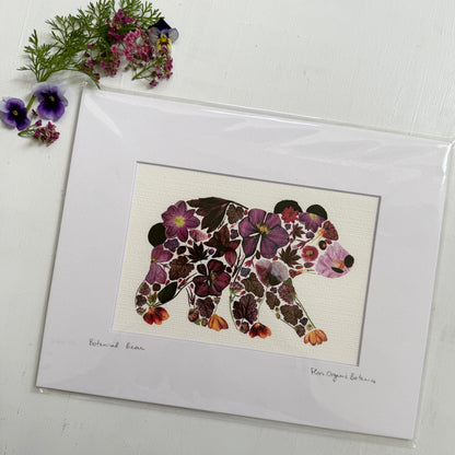 Botanical Bear Matted Print