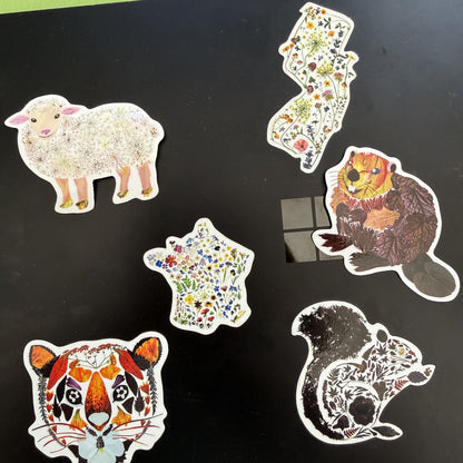 Cute Floral Lamb Sticker
