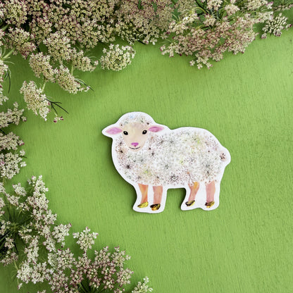 Cute Floral Lamb Sticker