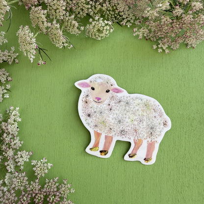 Cute Floral Lamb Sticker