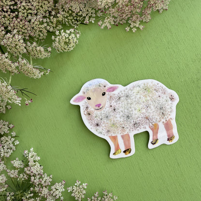 Cute Floral Lamb Sticker