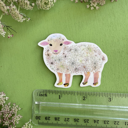 Cute Floral Lamb Sticker