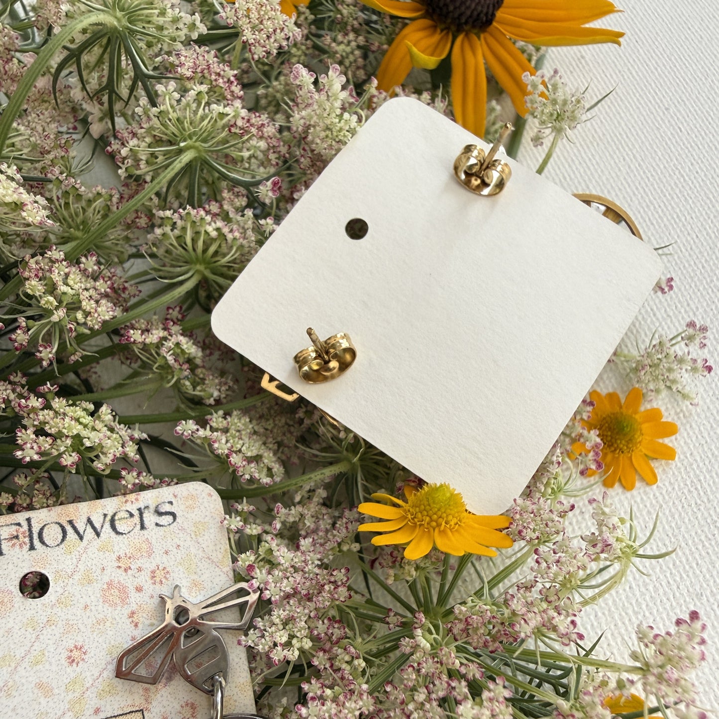 Bee and Sunflower Earrings