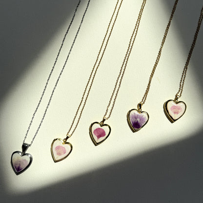 Carnation heart locket