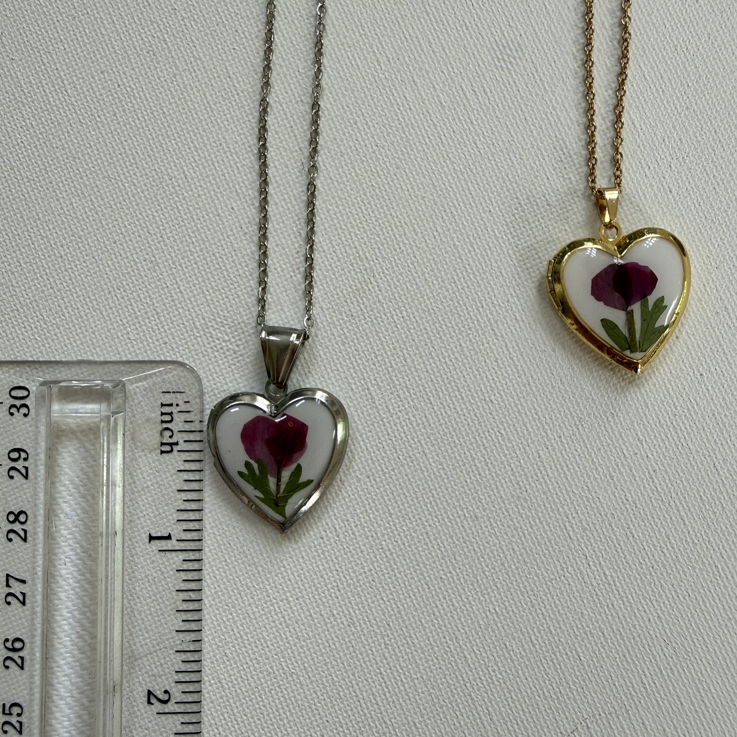 Poppy heart locket